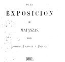 Domingo Figarola-Caneda y su libro sobre la exposición de Matanzas en 1881
