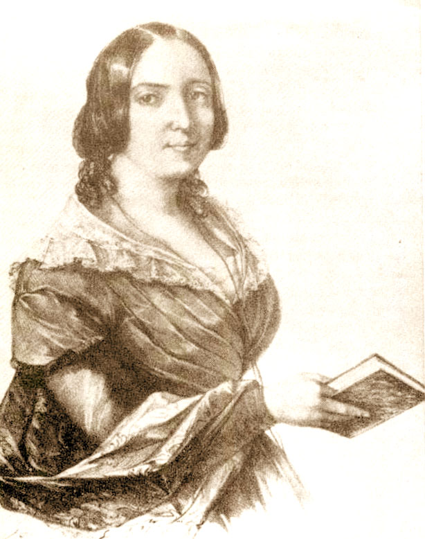 La poetisa Gertrudis Gómez de Avellaneda, entre los colaboradores de Semana Literaria. Imagen tomada de Cubaperiodistas