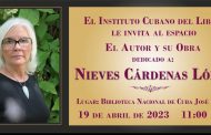 Dedicarán espacio «El autor y su obra» a la escritora Nieves Cárdenas