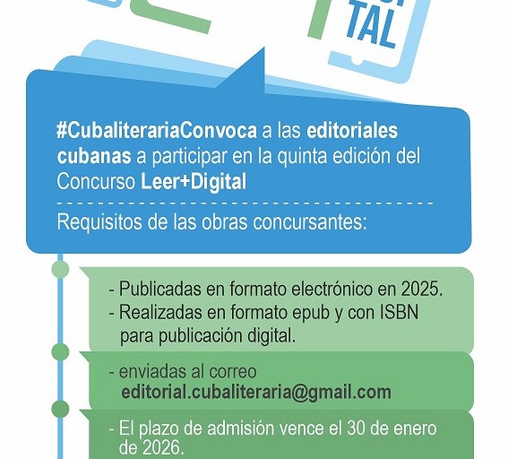 Convocatoria VI Edición del Concurso #Leer+Digital