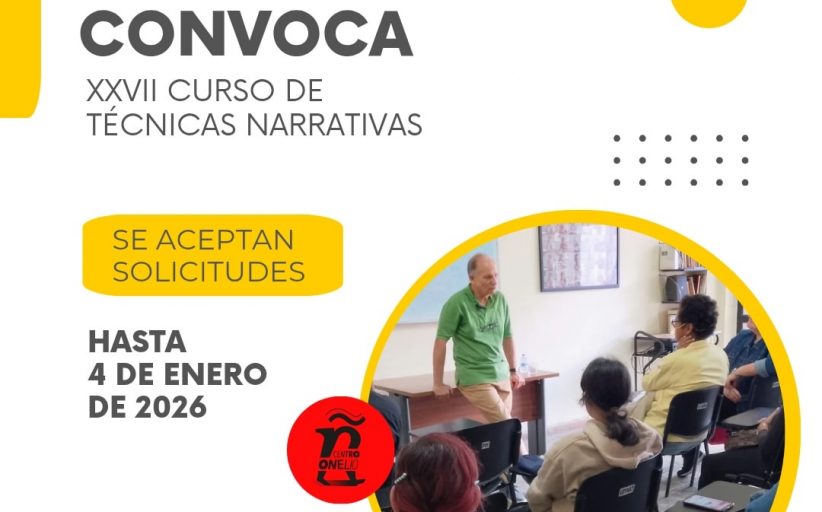 Convoca el Centro Onelio a la edición XXVII de su curso de técnicas narrativas